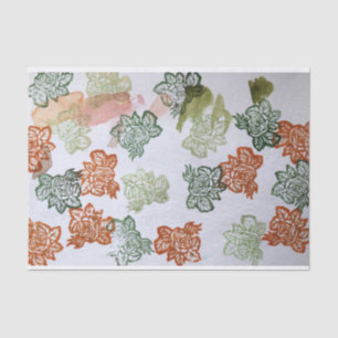 Papel De Seda Flores retro 70