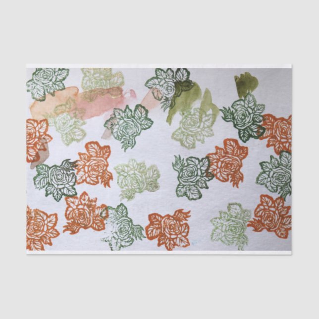 Papel De Seda Flores retro 70 (Anverso)