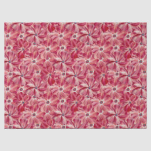 Papel De Seda Flores rojas modernas Patrón acuarela floral