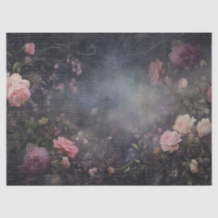 Papel De Seda Flores rosadas con tipografía vintage para decoupa