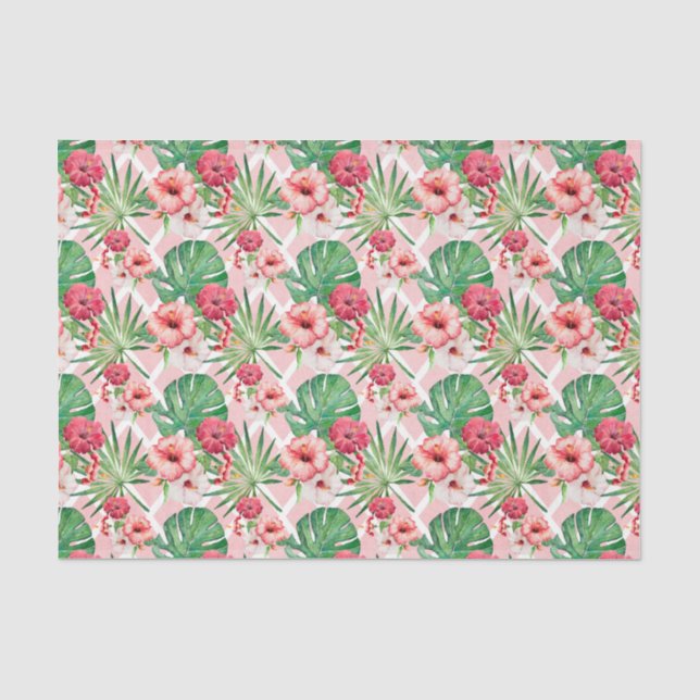 Papel De Seda Flores Rosadas (Diseño 16 Serie Rosa) (Anverso)