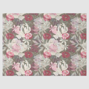 Papel De Seda Flores rosadas rosadas de peonis ramo de jardín