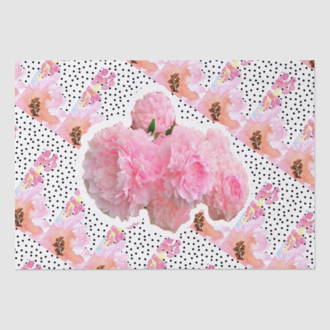 Papel De Seda Flores rosas (Anverso)
