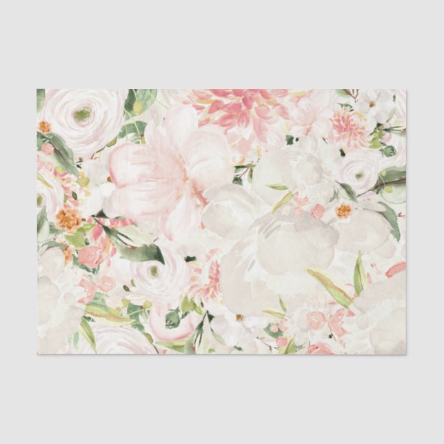 Papel De Seda Flores Rosas (Diseño 23 Serie Rosa) (Anverso)