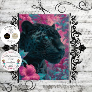 Papel De Seda Flores rosas rosetta jaguar negras de descomposici
