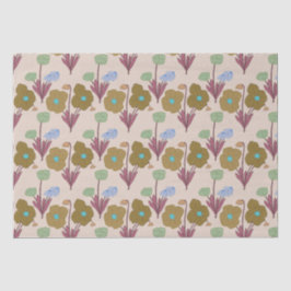 Papel De Seda Flores Rústicas Retro Handrawn