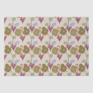 Papel De Seda Flores Rústicas Retro Handrawn