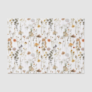 Papel De Seda Flores silvestres boho