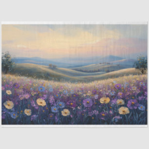 Papel De Seda Flores silvestres coloridas en la Decoración del S