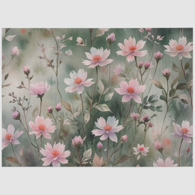 Papel De Seda Flores silvestres de bonito (Anverso)