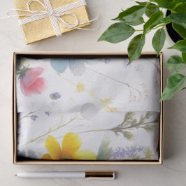Papel De Seda Flores Silvestres de Colores Pastel Decoupage