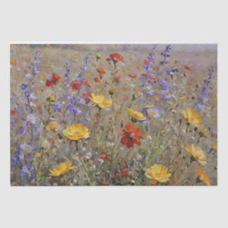 Papel De Seda Flores silvestres de montaña decoupage