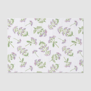 Papel De Seda Flores silvestres de verano púrpura pastoral