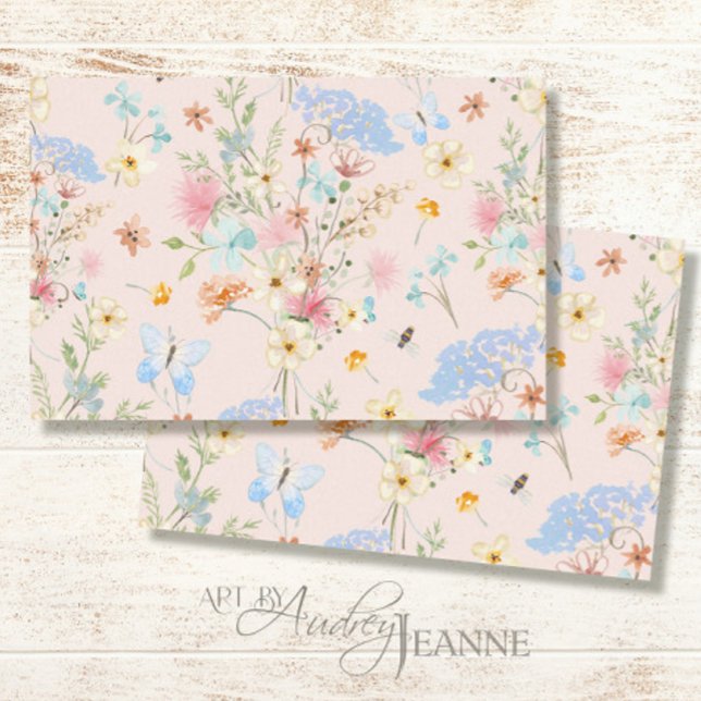 Papel De Seda Flores silvestres: deshielo de mariposa de abeja f (Subido por el creador)