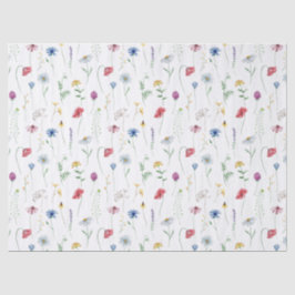 Papel De Seda Flores Silvestres Elegantes