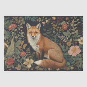 Papel De Seda Flores silvestres elegantes Cottagecore del zorro