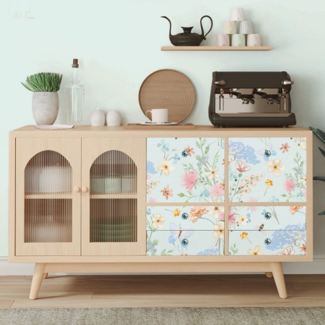 Papel De Seda Flores silvestres Floral Azul Bee Mariposa Decoup (Subido por el creador)