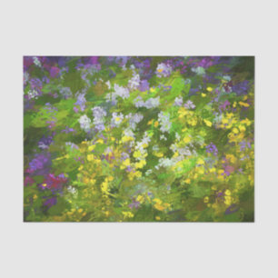 Papel De Seda Flores silvestres Impasto Pintura - Arte de flores