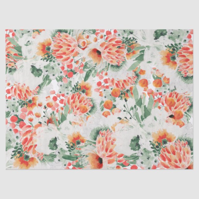 Papel De Seda Flores silvestres modernas de moda floral (Anverso)