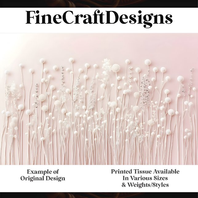 Papel De Seda Flores Silvestres Modernas Rosadas Blancas Decoupa (Subido por el creador)
