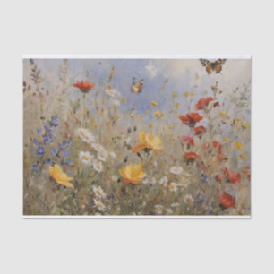 Papel De Seda Flores silvestres y mariposas: desenlace
