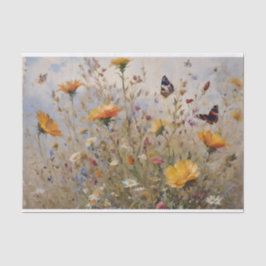 Papel De Seda Flores silvestres y mariposas: desenlace