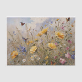 Papel De Seda Flores silvestres y mariposas: desenlace