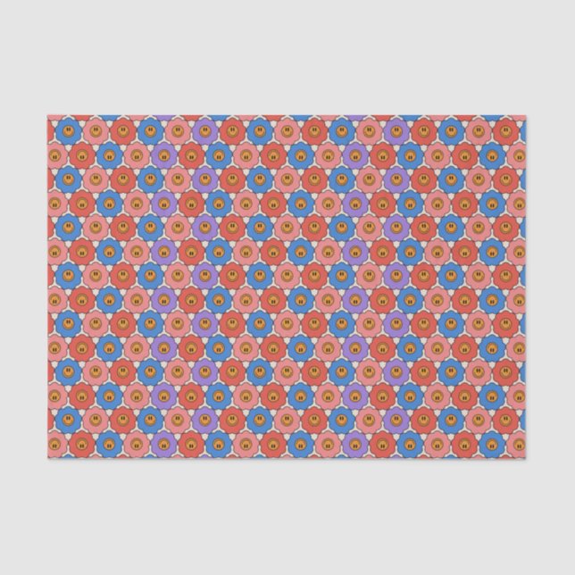 Papel De Seda Flores sonrientes (Anverso)