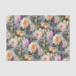 Papel De Seda Flores suaves y rosas