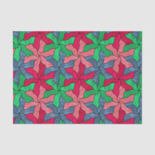Papel De Seda Flores Tesselladas de vidrio templado