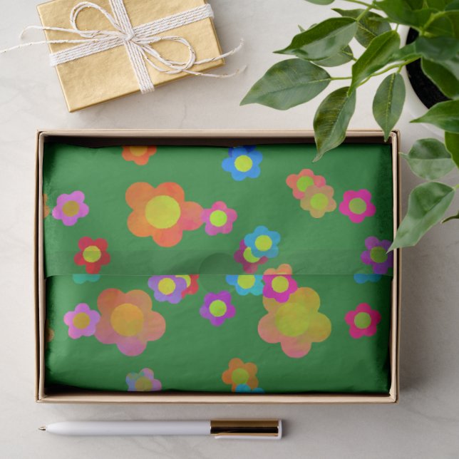 Papel De Seda Flores Tontas en el Bosque (Regalo )