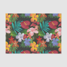 Flores tropicales grandes Hibiscus Decoupage