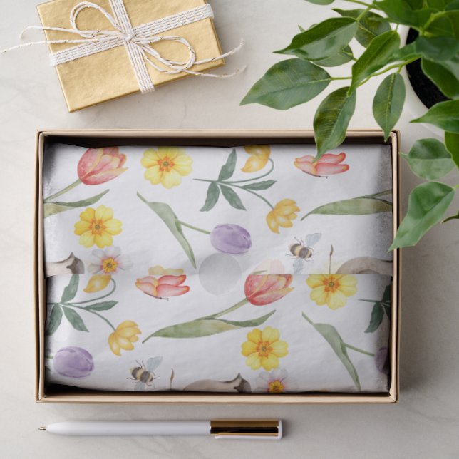 Papel De Seda Flores Tulipanes Primavera Decoupage  (Regalo )