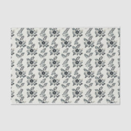 Papel De Seda Flores Verdes Elegantes