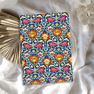 Papel De Seda Flores vibrantes de color Art Nouveau Morris