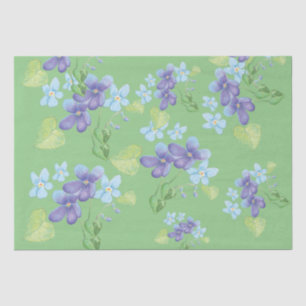 Papel De Seda Flores violetas silvestres