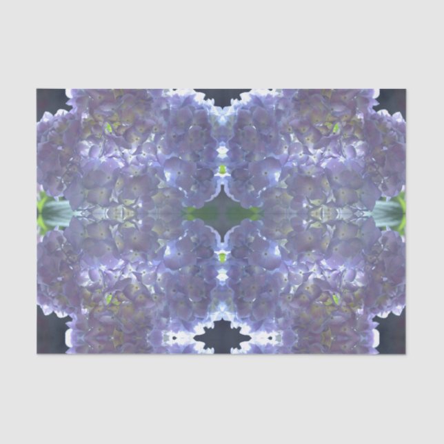 Papel De Seda Flores violetas y elegantes Lavender Hydrangea (Anverso)