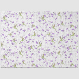 Papel De Seda Flores y colibríes