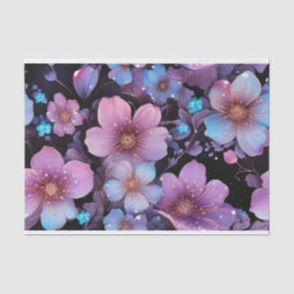 Papel De Seda Flores y descomposición de purpurinas