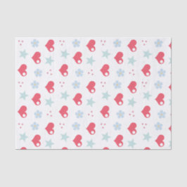 Papel De Seda Flores y estrellas del corazón de Kawaii