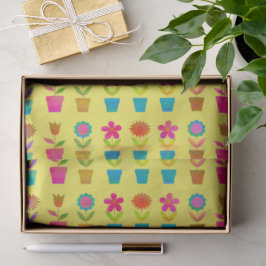 Papel De Seda Flores y macetas en un día soleado