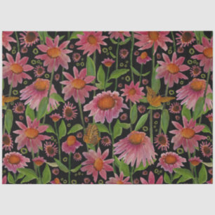 Papel De Seda Flores Y Mariposas