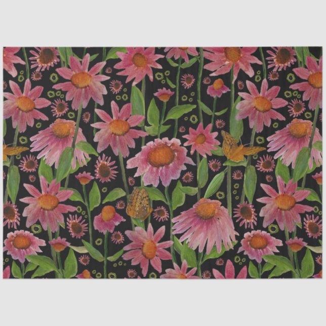 Papel De Seda Flores Y Mariposas (Anverso)