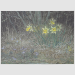Papel De Seda Flores y violetas de Narciso (por Millet)