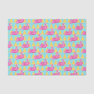 Papel De Seda Flotador de Flamenco Rosa (Diseño 69 Serie Rosa)