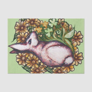 Papel De Seda Flower Clover Rabbit Cute Rabbits arte conejo