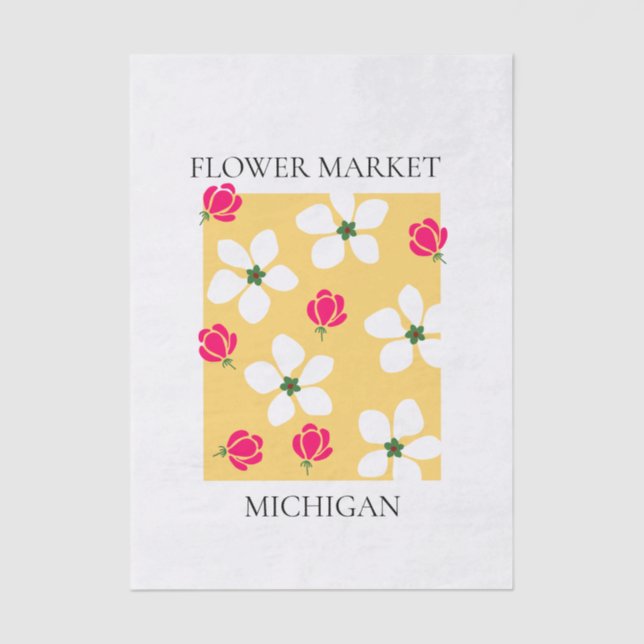 Papel De Seda Flower Market - Michigan (Anverso)
