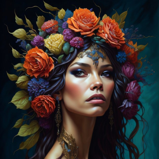 Papel De Seda Flower misterious woman  (Subido por el creador)