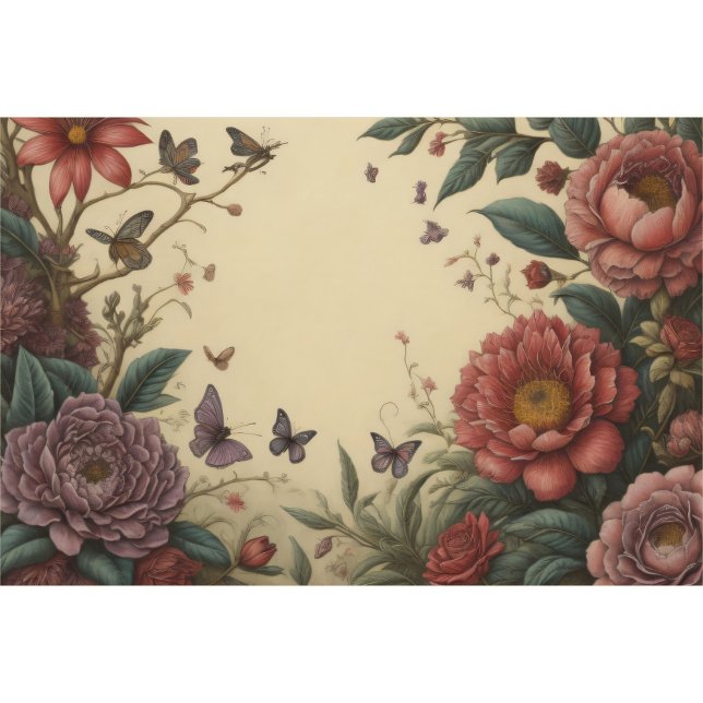 Papel De Seda Flower poem postcard 6 decoupage tissue paper (Subido por el creador)