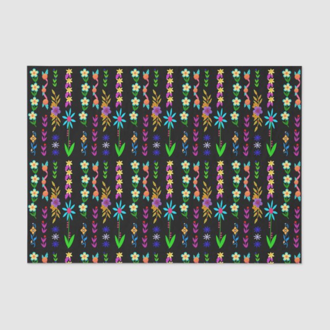 Papel De Seda Flower Power Bohemira Whimsical (Anverso)